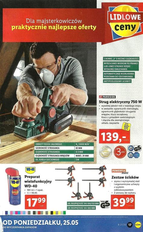 Sprawdź kto ma tego dnia 25 czerwca. Lidl 25.05.2020 Katalog - strug elektryczny, WD 40