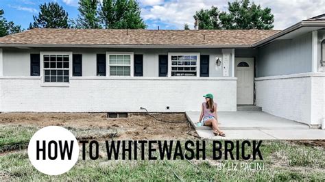 Be sure to whitewash any drips you may leave. We Whitewashed Our Brick House! - Liz Pacini in 2020 ...