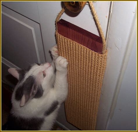 The scratching goes on indefinitely and starts back up around 5:30 in the morning. Feline Design Door Hangers - hanging sisal cat scratching ...