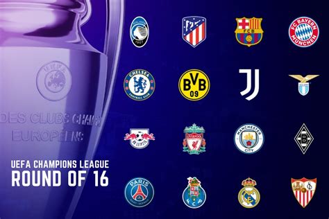 The seeded teams are at home in the second legs. UEFA Champions League Round of 16 Draw: Bayern Munich to ...