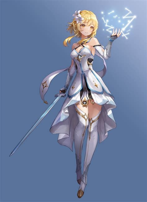 Lumine used to be a world traveler with her brother, aether, until the day of their unfortunate encounter with the unknown goddess on teyvat. Swordmaiden Genshin Impact : fantasymoe