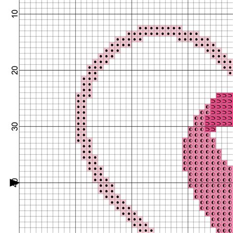 The pattern is stitched on 14 count white aida cloth and pictured in a seven inch wooden hoop. Pink Ribbon Heart Cross Stitch Pattern - Daily Cross Stitch