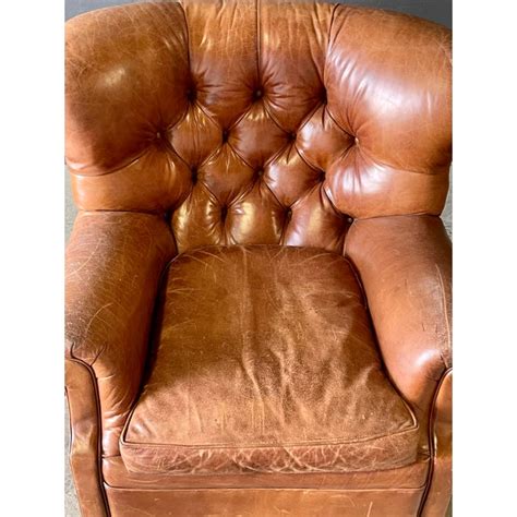 Ralph lauren clivedon chair pair. Vintage Leather Ralph Lauren Writers Chair | Chairish