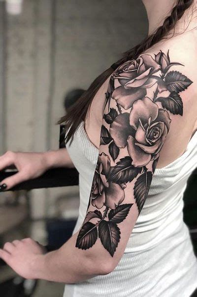 The number of petals has to do with numerology. 35 Beautiful Rose Tattoo Ideas for Women | Half sleeve ...