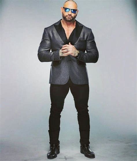 He stayed because the city's vibe and pace suit him. Dave Bautista Suit