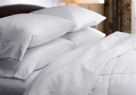 A major consideration is your sheet set. White Stripe Bedding Set | Westin Hotel Store