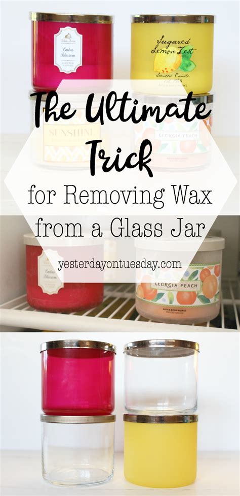 Wipe away any wax residue with a soft cloth or paper towel while still hot. The Simplest Way to Remove Wax from a Candle Jar ...