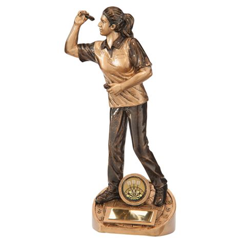 The winner, leighton rees from wales, received a trophy and a cheque for the sum of £3,000. Bullseye Female Darts Award - RF17058Impact Trophies
