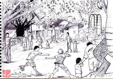 20 gambar desain taman kota indah cantik dan popular. Sketsa Gambar Suasana Kota | Sobsketsa