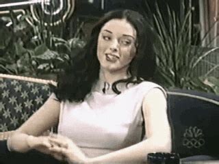 Rose mcgowan at the 1999 mtv movie awards press room at barker hanger in santa monica. Rose Mcgowan 90S GIF - Find & Share on GIPHY