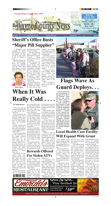 Wayne County News 01-06-10 by Chester County Independent - Issuu