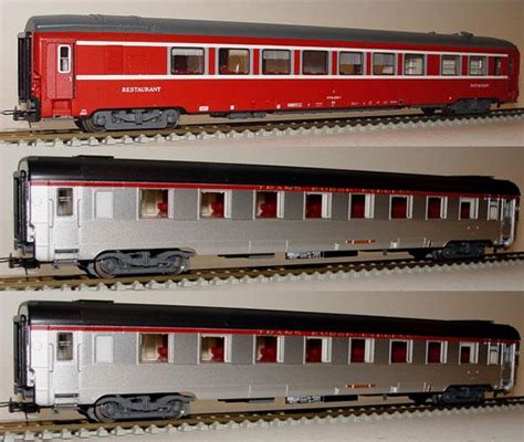 Lsmodels, le spécialiste du train miniature et du modélisme belge. LS Models Set of 3 Passenger cars TEE Mistral 56 ...