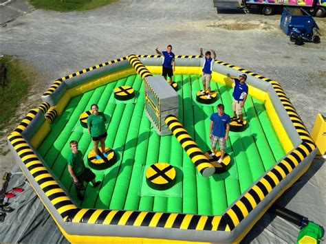 This game comes with 5 balls, roll them down on the rows one at a time, then combined the total of each roll to reach your best score. Toxic Meltdown Ride - Carnival Ride Rentals