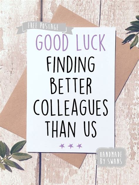 Best for a larger group of contributors on a birthday, work anniversary, or special occasion. Funny New Job Card office Coworker Leaving Good Luck | Etsy | New job card, Funny farewell ...