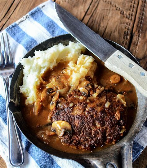 A simple recipe for hamburger steak and gravy with onion and mushrooms all prepared in one pan. Southern Hamburger Steaks with Onion Mushroom Gravy ...