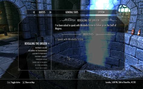 Complete the revealing the unseen quest, which is the fifth quest in the college of winterhold quest line. Revealing the Unseen (Открытие невидимого) - Прохождение ...