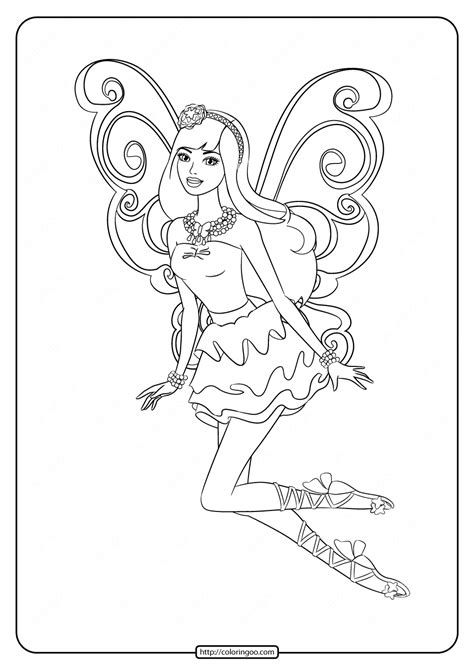 This story begin when barbie is about to launch her new movie and goes to the premiere with ken. Printable Barbie Fairy Secret Coloring Pages 03