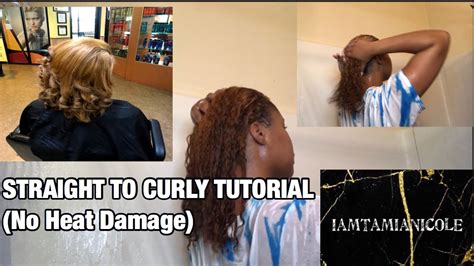 So of course, their hair isn't going to suddenly become curly. STRAIGHT TO CURLY HAIR TUTORIAL | ( No Heat Damage ...