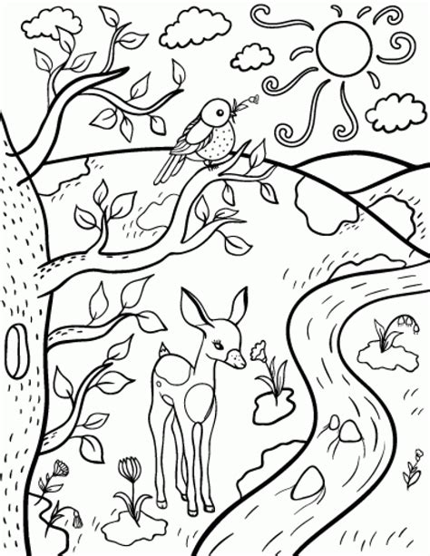 The butterfly is out to collect the flowers for her yearly spring reserve of honey. Get This Free Simple Spring Coloring Pages for Children ...
