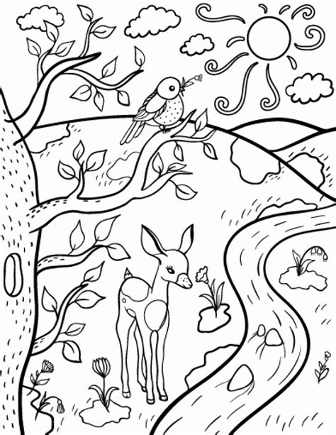 Spring dot to dot puzzle. Get This Free Simple Spring Coloring Pages for Children ...