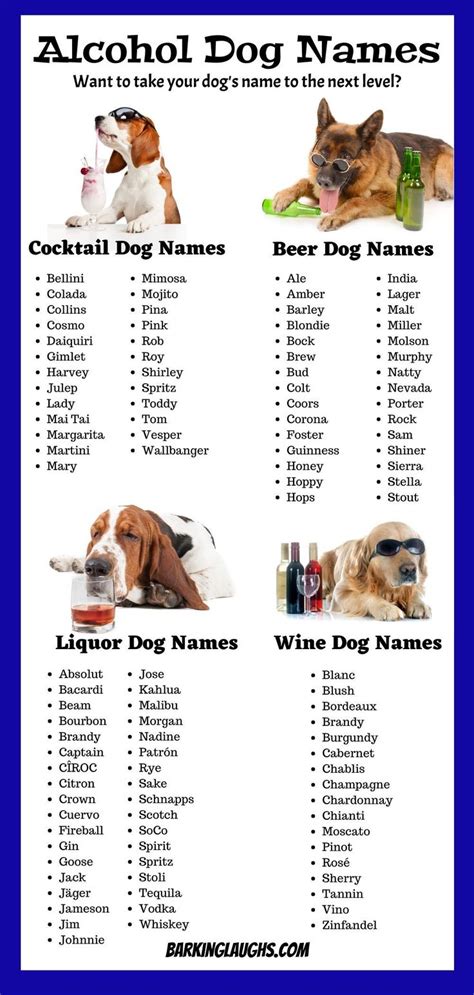 Then move on to some more unique, cute and interesting ideas too. 200+ Food Names for Dogs and Alcohol Dog Names with ...