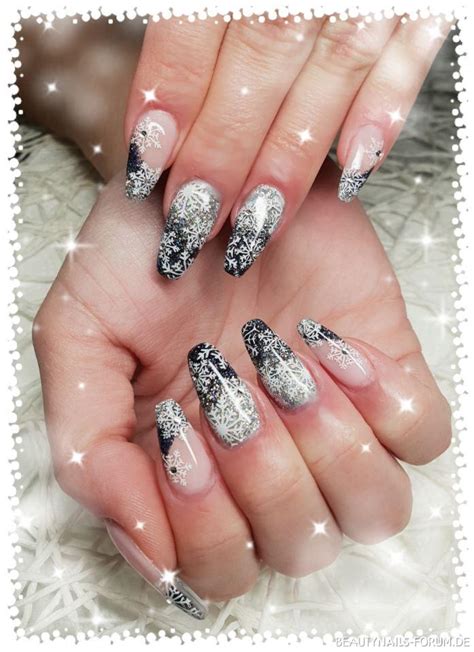 Dezember 2010 planet nails pimp nails. Traumhaftes Winter-Nageldesign in schwarz/weiß Winter