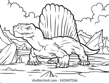 Dimetrodon dinosaur coloring page from dimetrodon category. Dimetrodon Images, Stock Photos & Vectors | Shutterstock