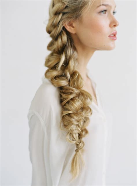 Roll all your hair up and push bobby pins inside the bun vertically holding up the two french braids together amidst the bun. Romantic Side Braid Hair Tutorial | Wedding Hairstyles for ...