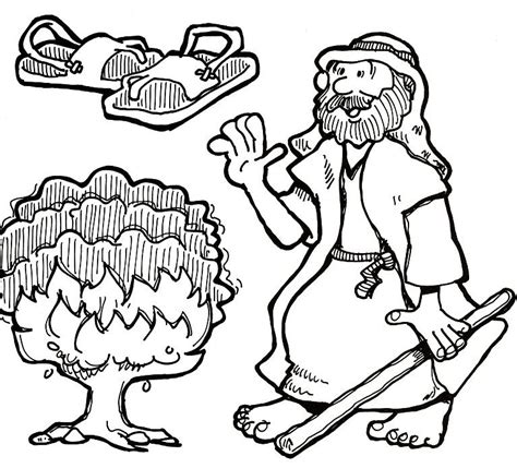 Coloring pages are fun and can help kids develop important skills. Moses Burning Bush | kids bible study ideas | Burning bush ...