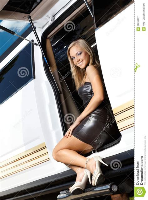 Newest best videos by rating. Girl In Party Outfit In Limousine Door Stock Image - Image ...