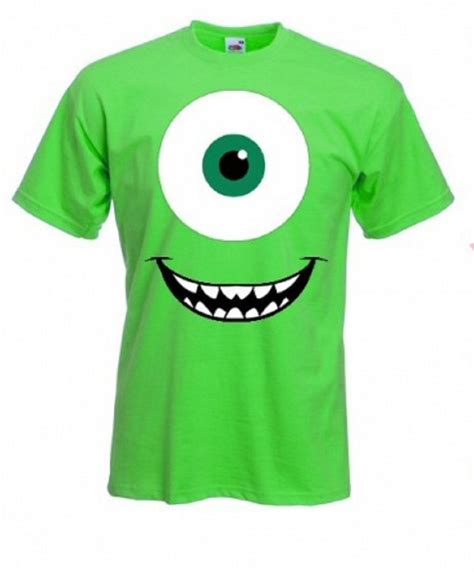 How to make a diy mike wazowski halloween costume out of a thrift store shirt. New kids womens mens mike wazowski parody novelty monsters fancy dress t shirt (con imágenes ...