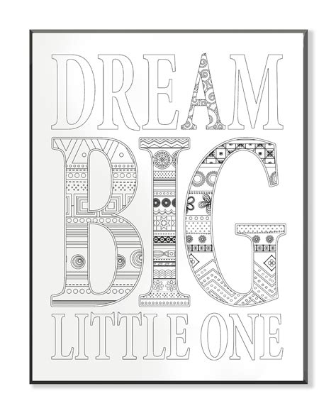 Outdoor kitchen islands backyardigans coloring sheets. Stupell Industries DIY Coloring Wall Plaque Dream Big ...