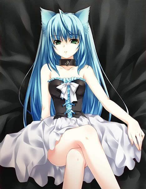 She's quite feminine and sophisticated as we. neko blue girl | Anime neko, Garota neko, Menina anime