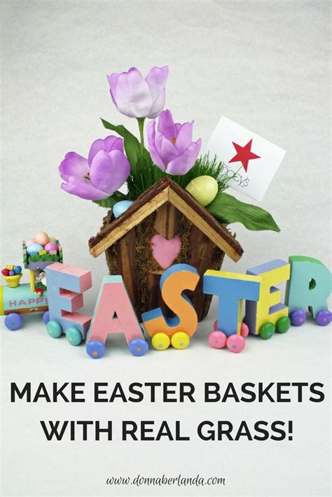 Springtime is just around the corner, which means it`s time to think about. Grow a Real Grass Easter Basket! - Do It Yourself Skills | Easter baskets to make, Easter ...