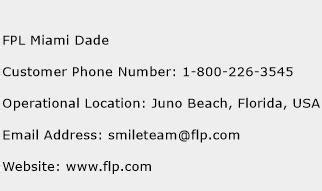 Send a sms to this free phone number. FPL Miami Dade Number | FPL Miami Dade Customer Service ...