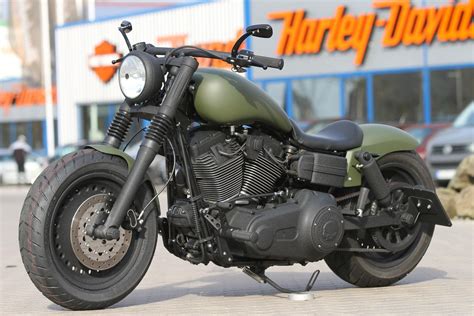 The category is custom / cruiser. Thunderbike Wrinkled Bob • H-D Fat Bob FXDF Dyna Custom Umbau