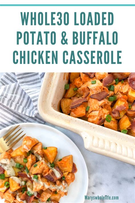 Do you need to mix up the weeknight dinnercontinue reading Whole30 Loaded Potato And Buffalo Chicken Casserole ...