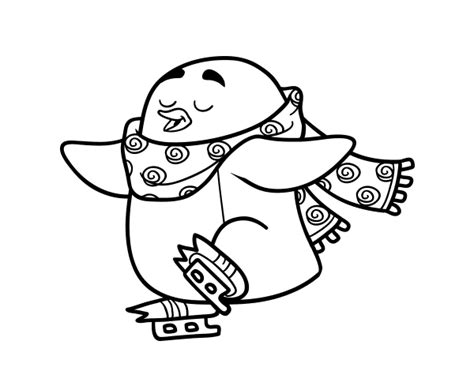 Color online with this game to color nature coloring pages and you will be able to share and to create your own gallery online. Ice skating penguin coloring page - Coloringcrew.com
