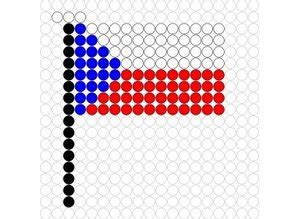 Česká republika), is een land in. Kralenplank Vlag Tsjechië - Kralenplankjes.nl