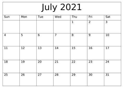 These dates may be modified as official changes are announced, so please check back regularly for updates. Free July 2021 Calendar With Holidays | Zudocalendrio