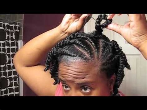Then, bend over and comb all your hair into a ponytail at the top of your head. 090: Natural Hair Tutorial-Twist it Up & Pin It Down - YouTube