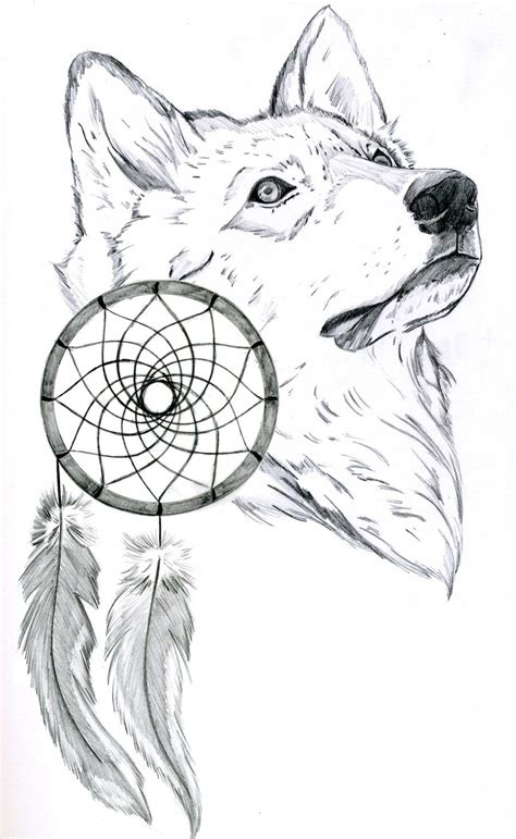 Are you looking for the best images of native american woman drawing? Wolf and Dream Catcher by Ferrell32 on deviantART | Esbozo ...