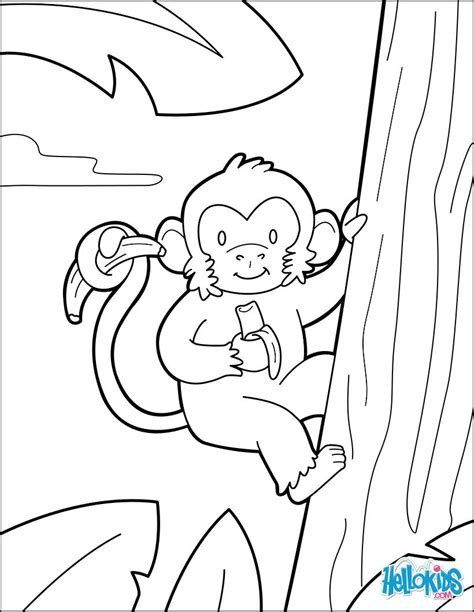 Supercoloring.com is a super fun for all ages: Monkey coloring page. More Jungle animals coloring sheets ...