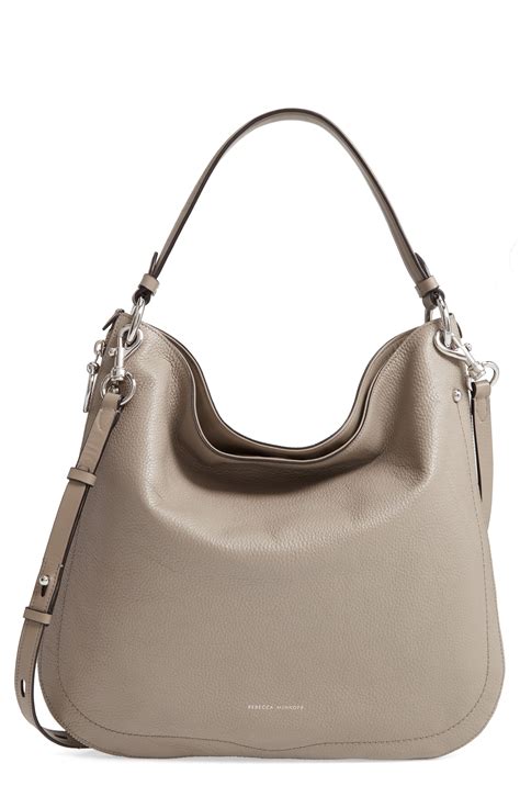 The rebecca minkoff jody feed bag is made with pebbled leather and light gold hardware. Rebecca Minkoff Jody Convertible Leather Hobo Bag ...