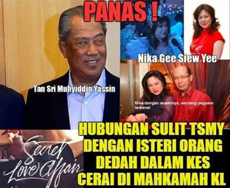 In the sd, former deputy public prosecutor stanley clement augustin claimed that his wife nika gee siew yee had a relationship with muhyiddin since the latter's time as the johor menteri besar. DEDAH PANAS!!! Muhyiddin Yassin Terselamat Seketika ...