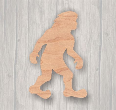 Bigfoot. Unfinished wood cutout. Wood cutout. Laser Cutout. | Etsy