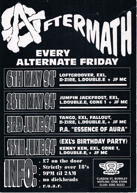 When the others leave for the night, the last mortician begins to fondle the corpses. Aftermath 1994 May - Hardcore Flyers