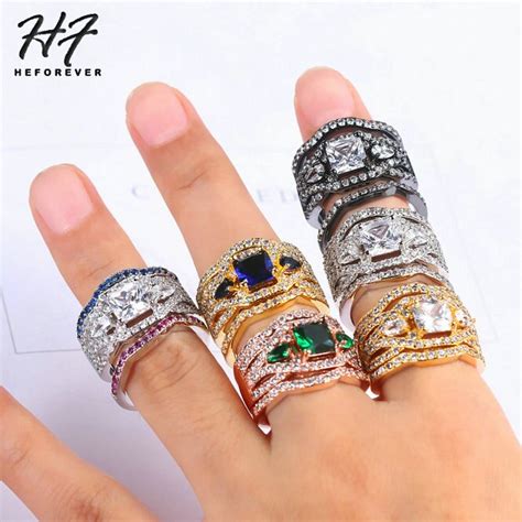 Check spelling or type a new query. Luxury Engagement Rings set For Women Fashion Silver Color ...