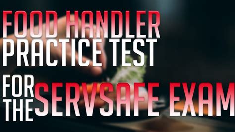 Use a test kit to check the sanitizer's strength. Food Handler Practice Test for the Servsafe Exam - YouTube