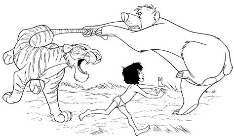 Select from 35654 printable crafts of cartoons, nature, animals, bible and many more. Jungle Book Shere Khan Fighting With Baloo And Mowgli ...